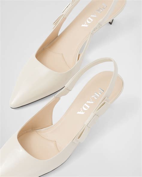 prada ivory patent leather slingback|Ivory Patent Leather Slingbacks .